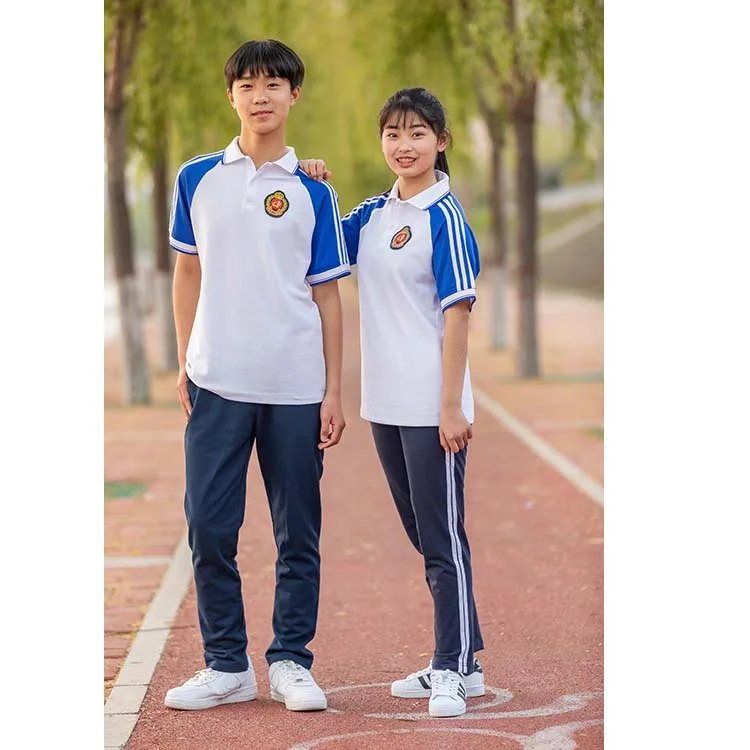 customized high school uniform sports Polo shirts  school uniform set for T shirt  Pants school uniform