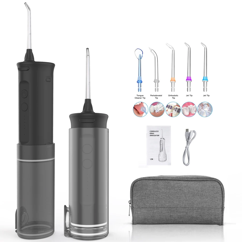 2021best Cordless Oral Irrigator 5 Modes Portable Rechargeable Electric Dental Teeth Cleaner Water Flosser factories 200mL