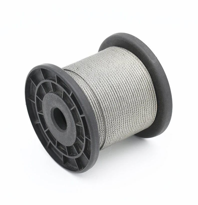 8mm 316 3/64 4mm anti twisting elastic crane cable 7x7 7x19 stainless steel wire rope