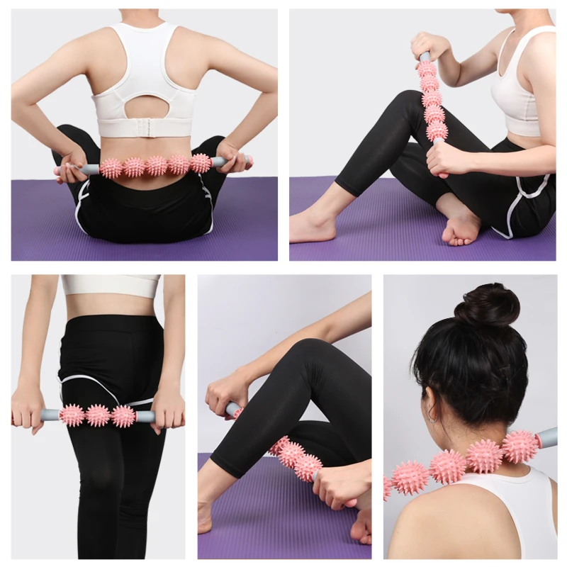 Yoga Fitness Equipment Muscle Release Massage Roller Leg Sculpting Roller Spike Massage Stick