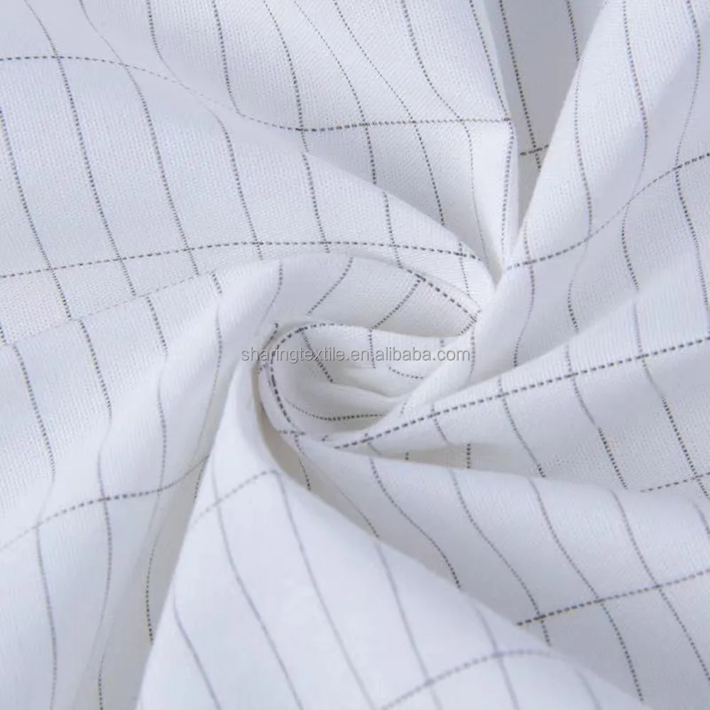 1.5M/1.8M/2.3M Width Anti-bacterial ESD 5% Or 10% Silver Fiber Cotton Ripstop Woven Earthing Grounding Sheet Conductive Fabric