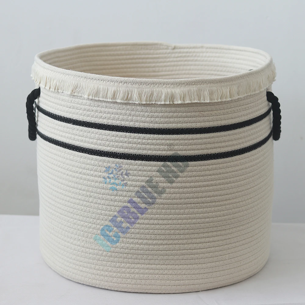 ICEBLUE HD Large Laundry Basket Hamper Cotton Rope Basket Manufacturer