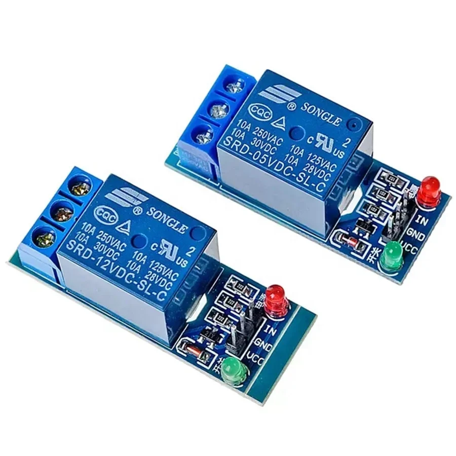 High quality 1 channel relay module 5V 12V with optocoupler low level trigger 1 way relay expansion board use for Arduino DIY
