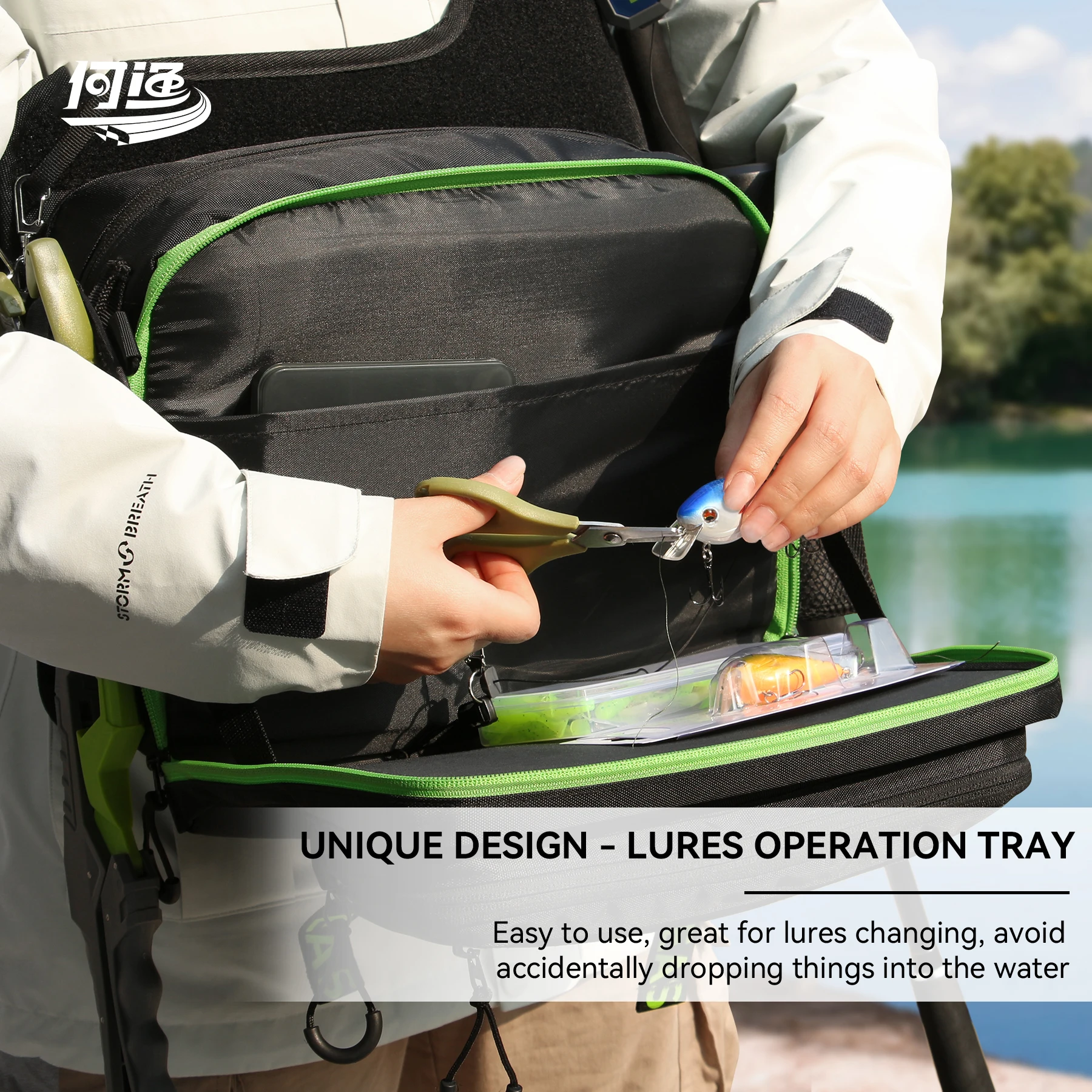 Multifunctional Baits Lures Operation Tray Soft Anti-slip Shoulder Straps Fishing Backpack Fly Fishing Gear Tackle Storage Bag
