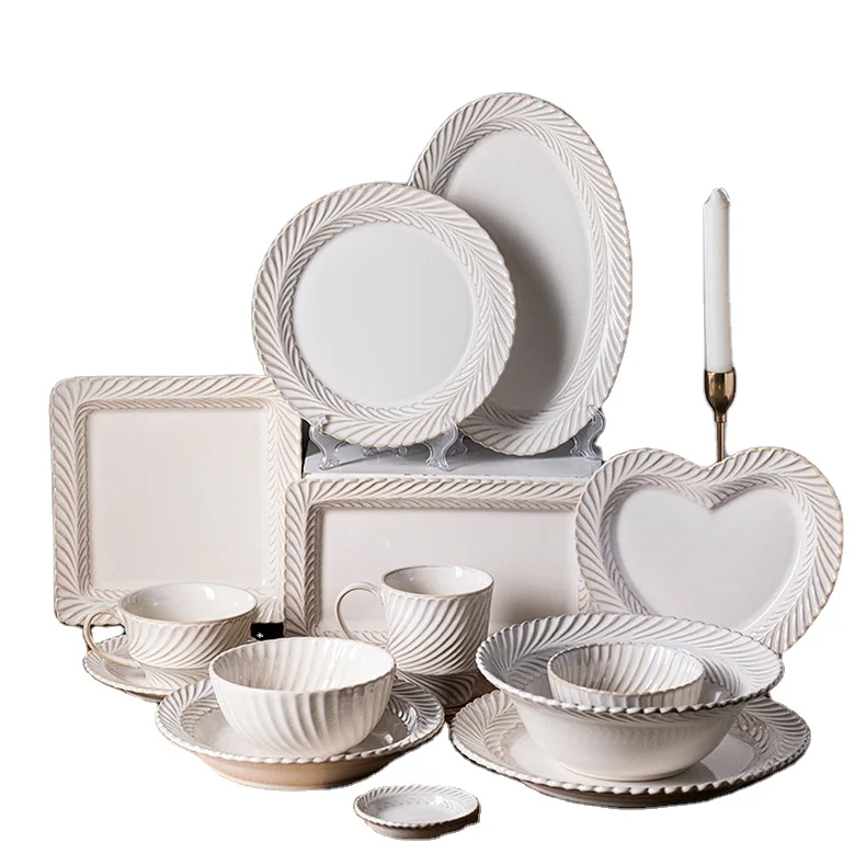 Activity gift dishes and plates household kiln bone china tableware practical creative style  ceramic set dinner set