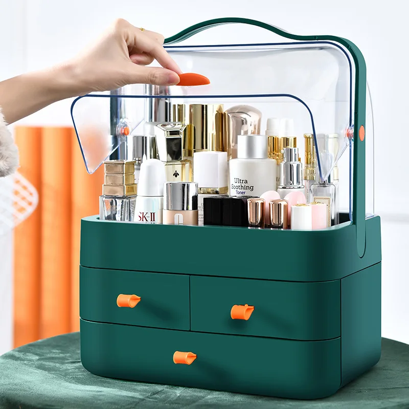 Cosmetics storage box drawer type dust-proof rack desktop organizer box skin care product storage dresser storage rack