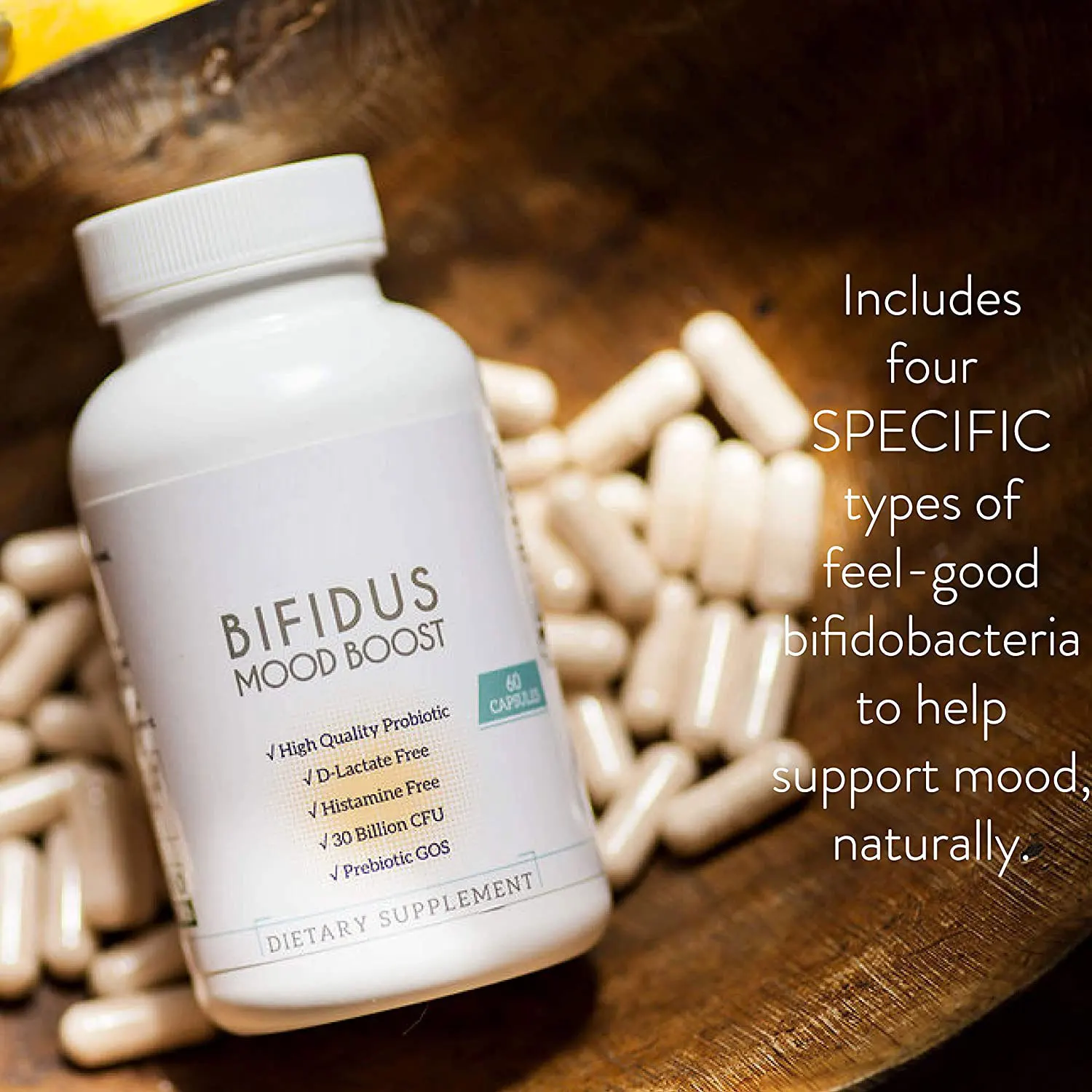 High Quality Probiotic Supplement 30 Billion CFU Probiotics Capsules For Natural Mood Support