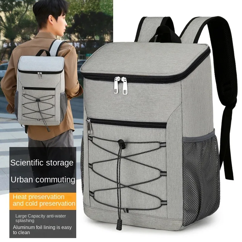 Unisex Portable PVC Oxford Cooler Bag Customized Logo Insulated Waterproof Feature Outdoor Picnic Thermal Backpack Lunch Bag