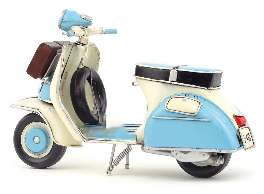 Handmade Motorcycle Antique distressed crafts VESPA scooter simulation model home furnishing decoration