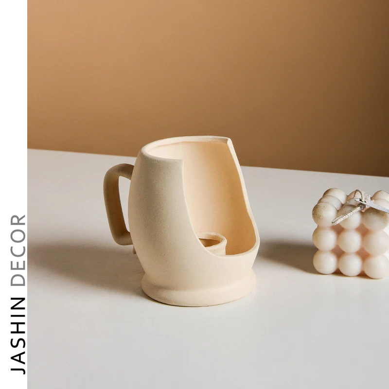 2021 New marble style ceramic porcelain flower vases home decor Minimalist Vase Decorative Flower Vase (1600363785885)