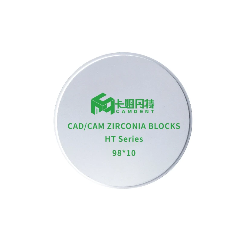 OD 98mm 10mm  HT white high strength zirconia block dental cad cam zirconia blank for dental lab