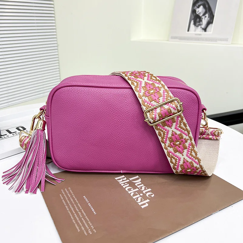 2023 new arrival camera crossbody handbag with wide straps