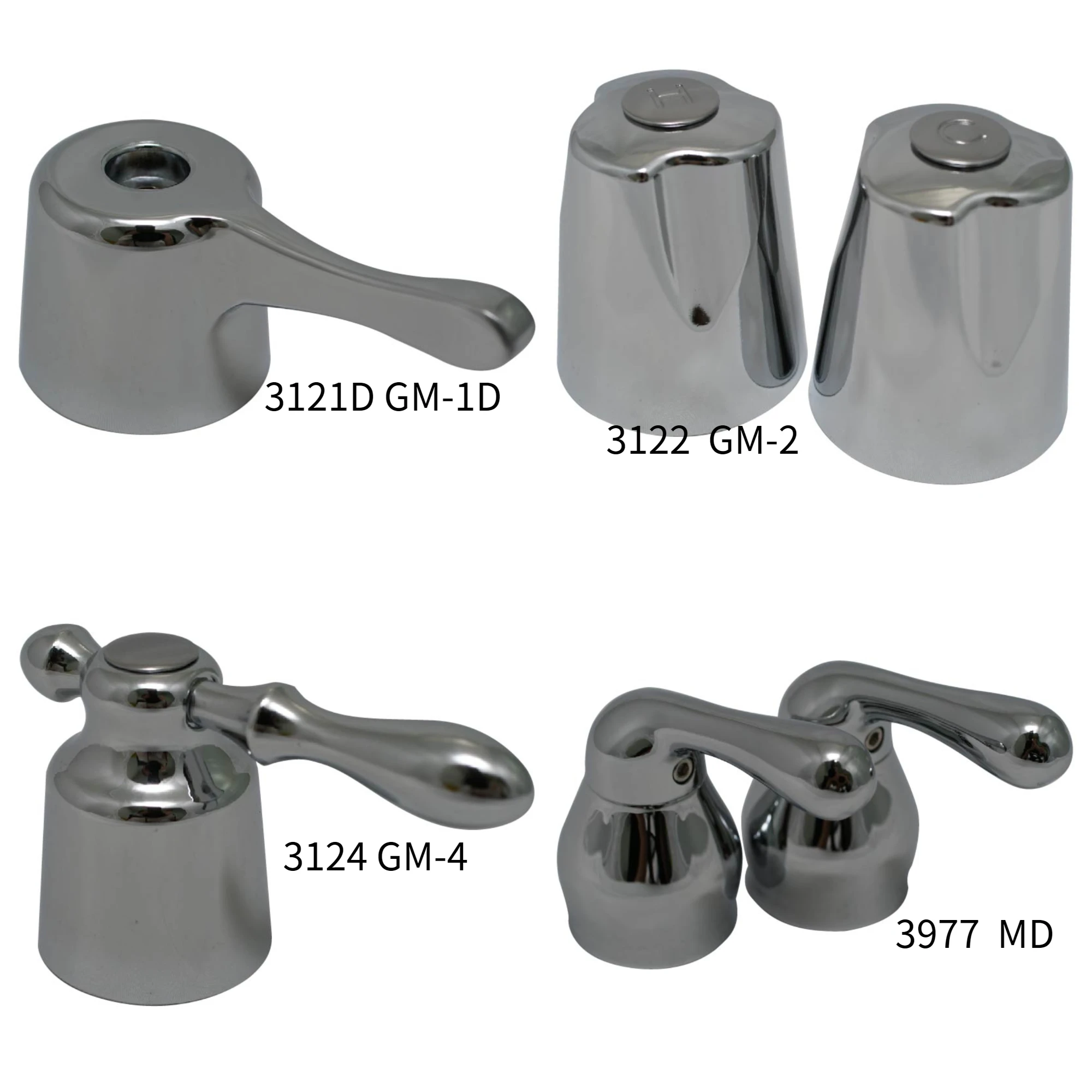 Premium Bathroom Accessories Water Tap Faucet Handle With Flanges Adapters And Allen Key For Sale