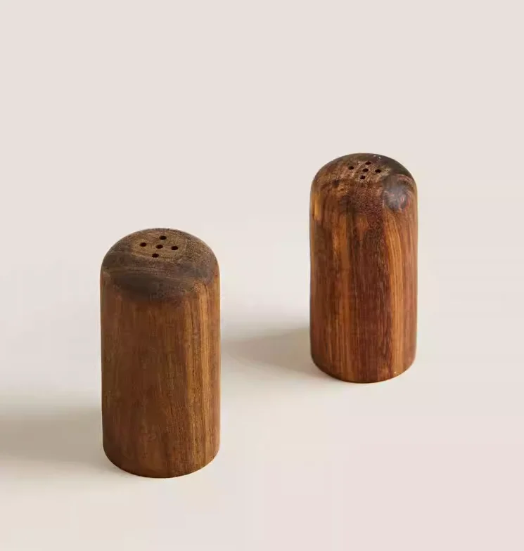 2023 Acacia wood Salt & Pepper Shakers set