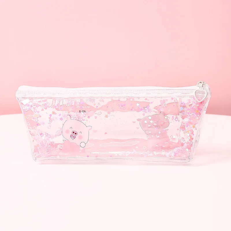 2023 Wholesale Large Capacity Creative Pen Bag Pouch Cute Colorful Transparent Pencil Case Personality Pencil Cases