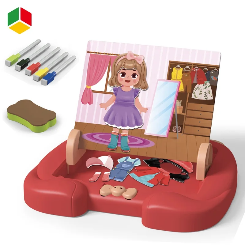 QS Trending Products 2023 New Arrivals Plastic Doodle Board Toys Color Drawing Sketch Magnetic Writing Board For Kids