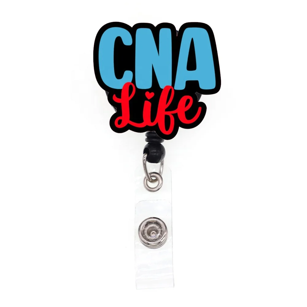 Wholesale Hospital Nurse Accessories RN CNA CMA LAB Life Acrylic Plastic Medical Healthcare Nurse Badge Reel