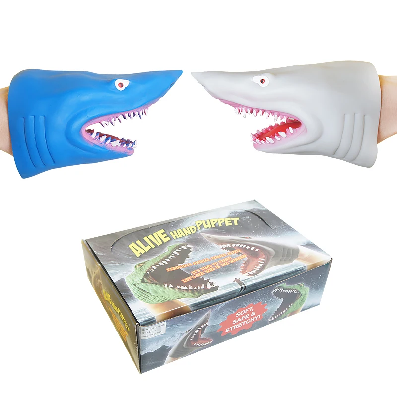 2022 Funny Novelty Sea Animal Toy TPR Plastic Dophin Hand Puppet Toy