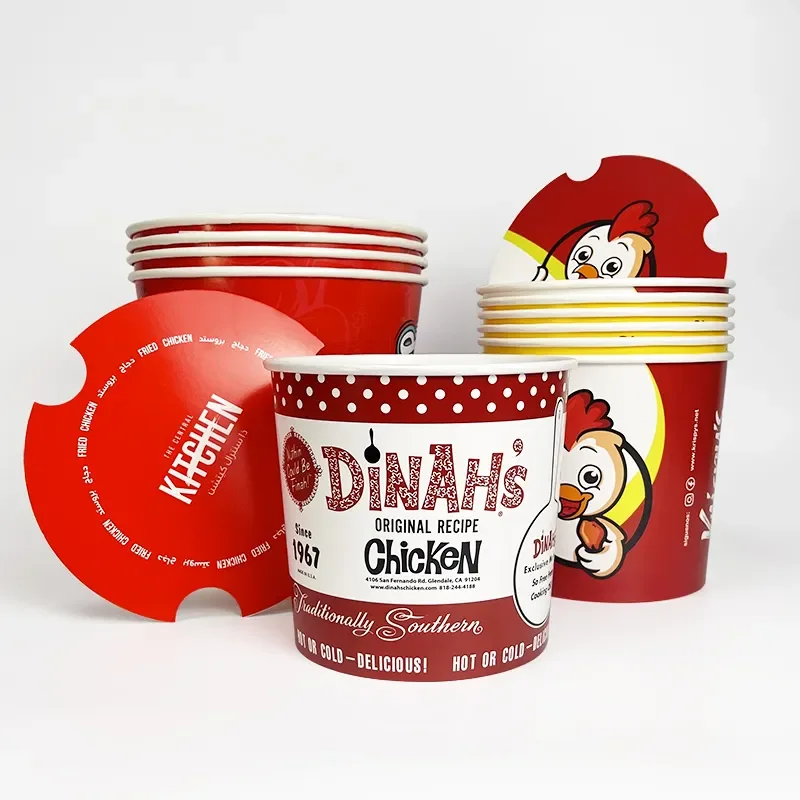 Big Size Support Customization  Disposable Fried Chicken Family Paper Bucket