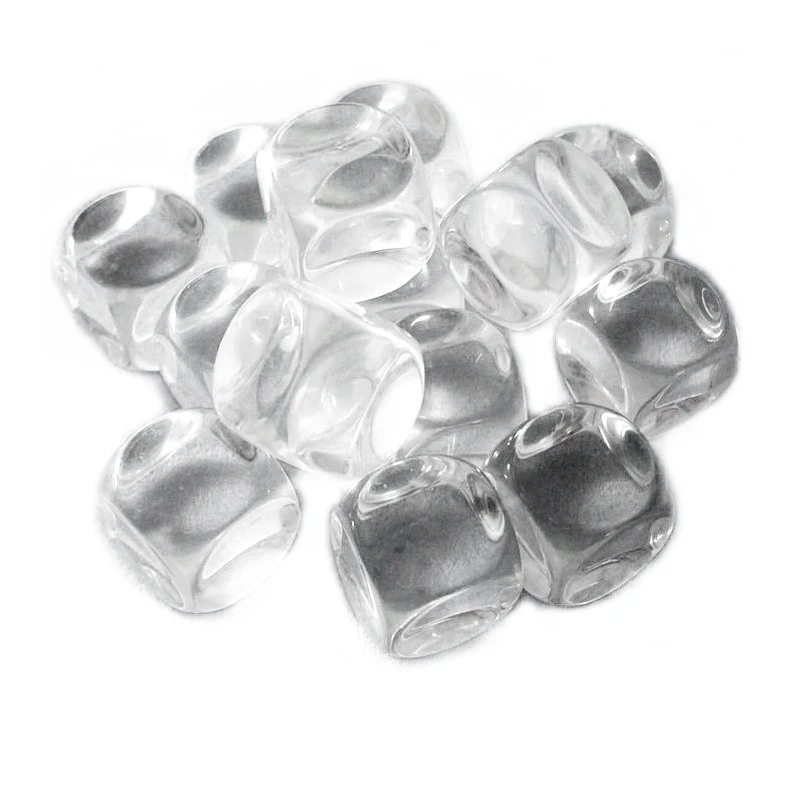 
Custom Transparent Blank D6 Dice 