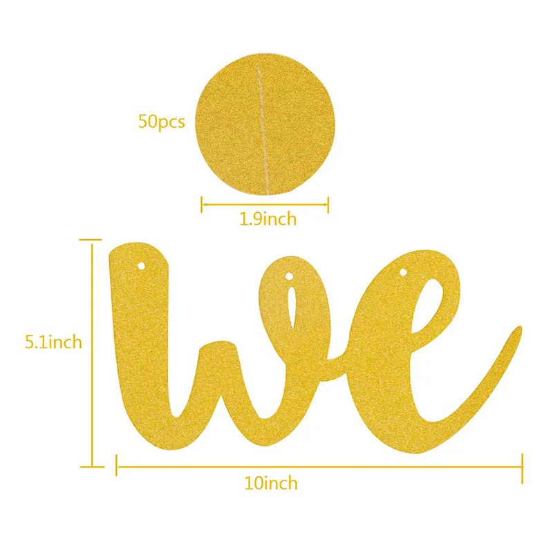 Graduation Banner 2021 We are So Proud of you Congrats Banner with Gold Glittery Circle Dots Garland for Graduation Gift