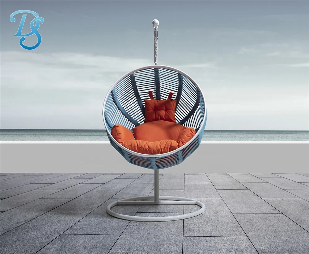 Aluminium Plastic rattan outdoor swing chair hand made weaving  handling  chair  water proof good quality daybed