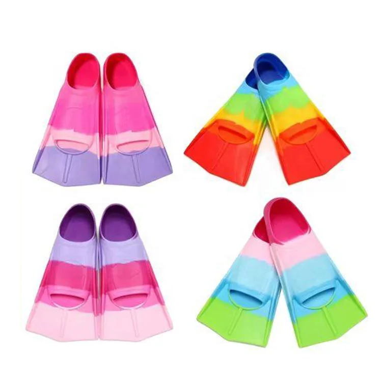 Soft Silicone Swim Fins Surf And Swimming Pool Training Kids Exercise Scuba Fins