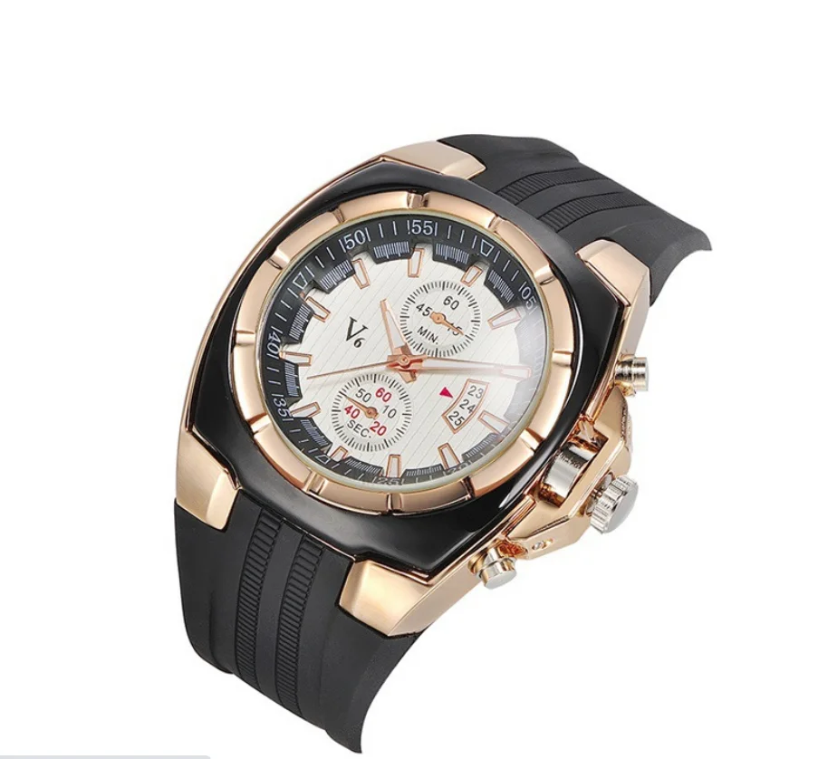 High Quality V6 Silicone Mens Watch Sports Vogue Wrist Watch