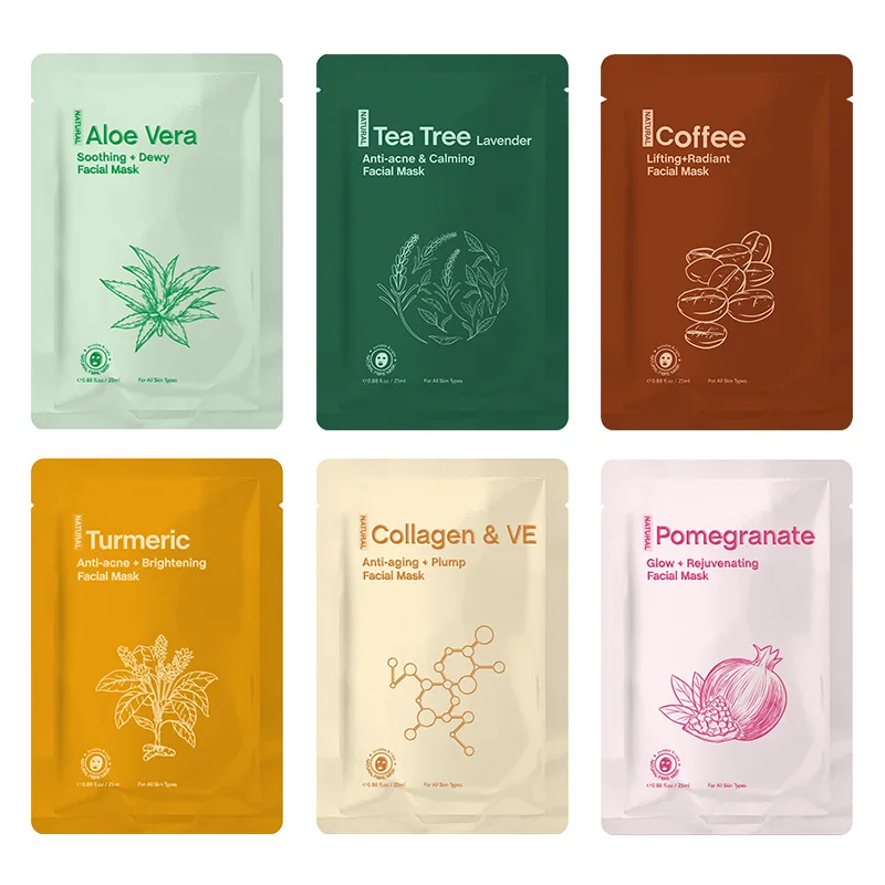 Fruit Face Mask Skin Care Organic Vitamin C Sheet Mask Form and Face Use 5 In 1 Moisturizing Korean Facial Mask