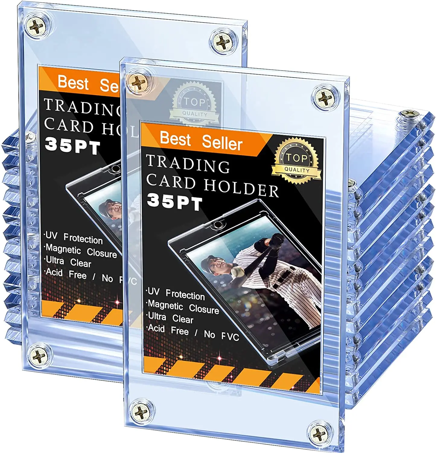Custom  Graded Trading Card Holder With Screwdown Stand Holder Clear Card Protectors for Baseball Football Sports Card