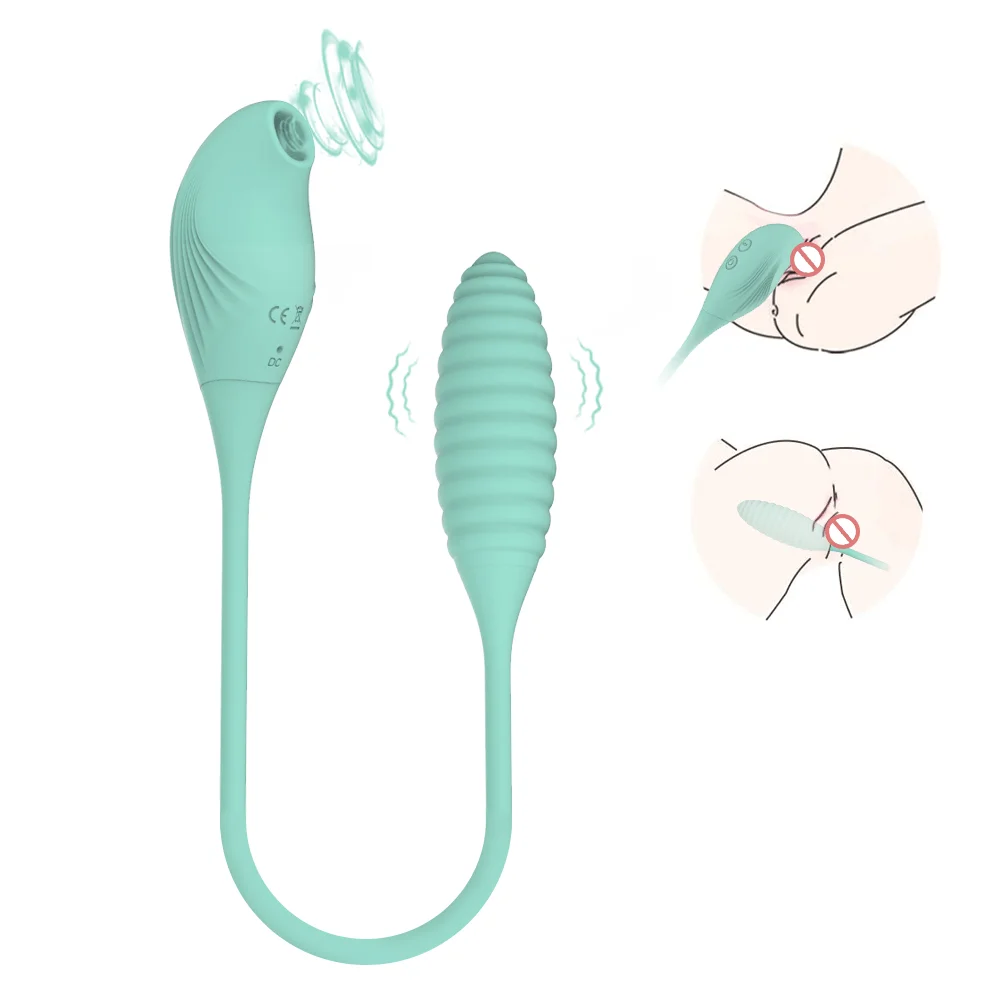 Explosive sex toy shock bird vibrator tongue lick suck more frequently abuse Yin jump egg Green Sex toys for women