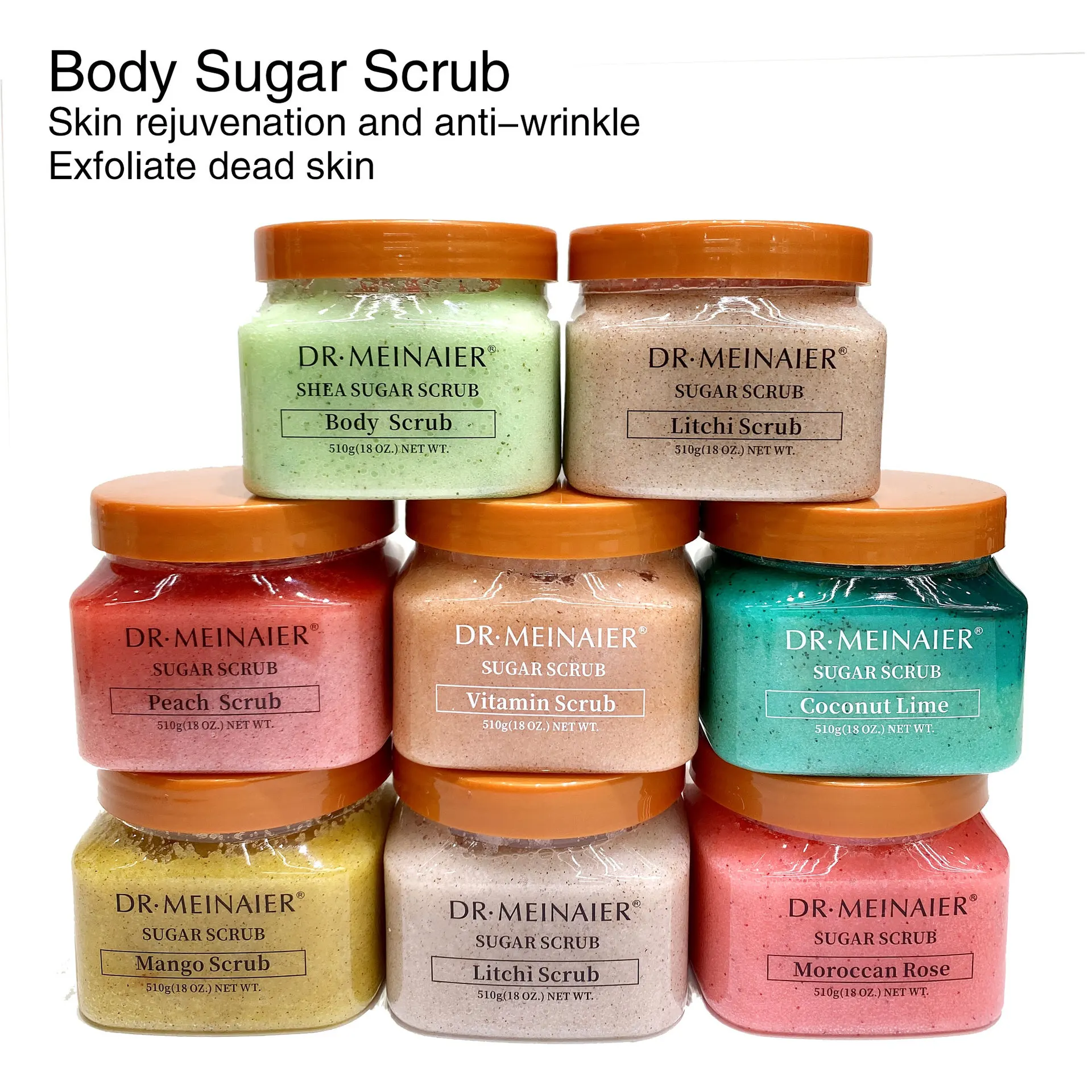 Natural Exfoliating Whitening Moisturizing Organic Fruit Watermelon Scented Dead Sea Salt Body Scrub