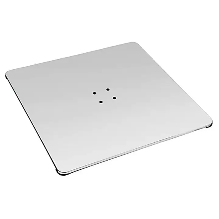 Factory direct sales salon furniture hardware accessories based general silver square plate salon barber chair base