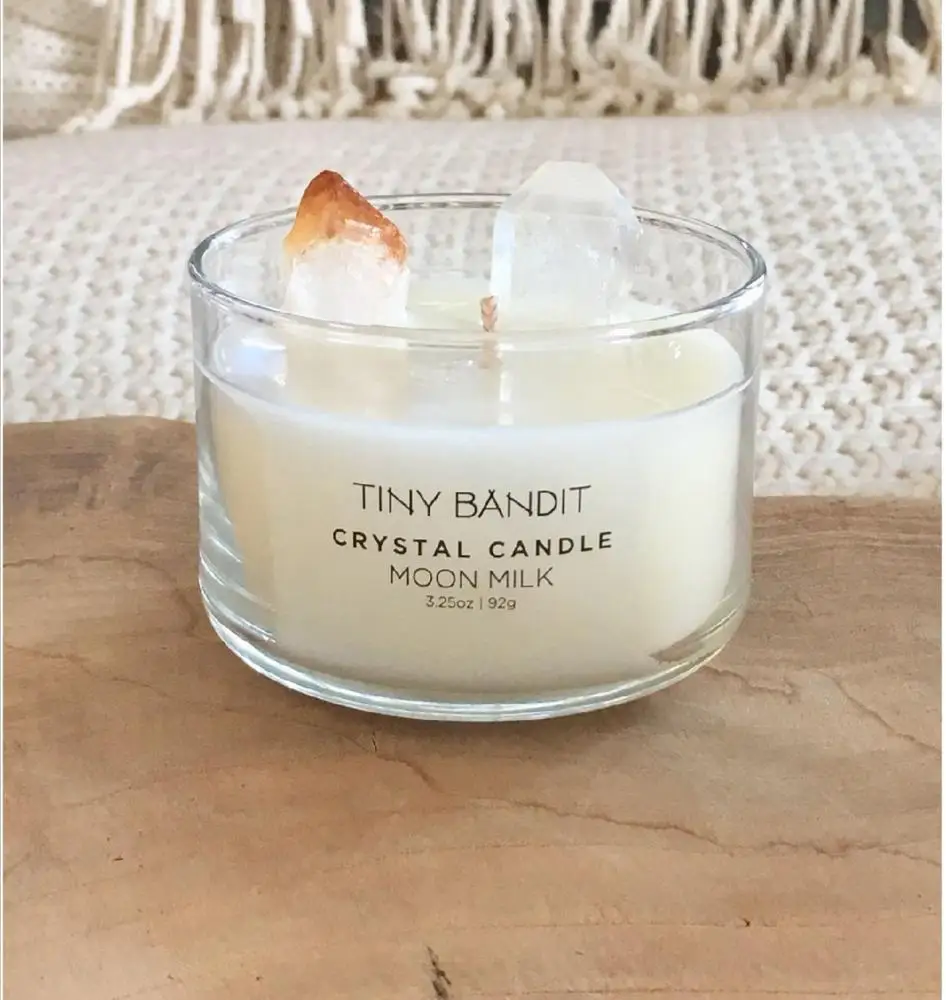 
Personalized Luxury Aromatherapy Healing Crystal Scented Organic Soy Wax Candle 