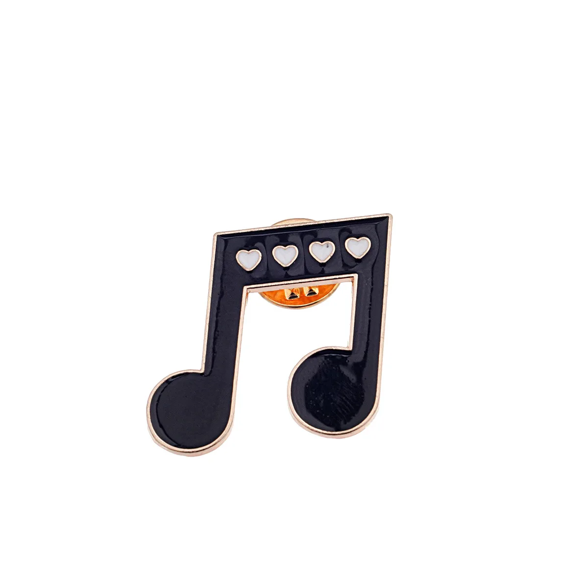 Wholesale Factory Price Black And White Musical Note Simple Cute Fashion Lapel Pin