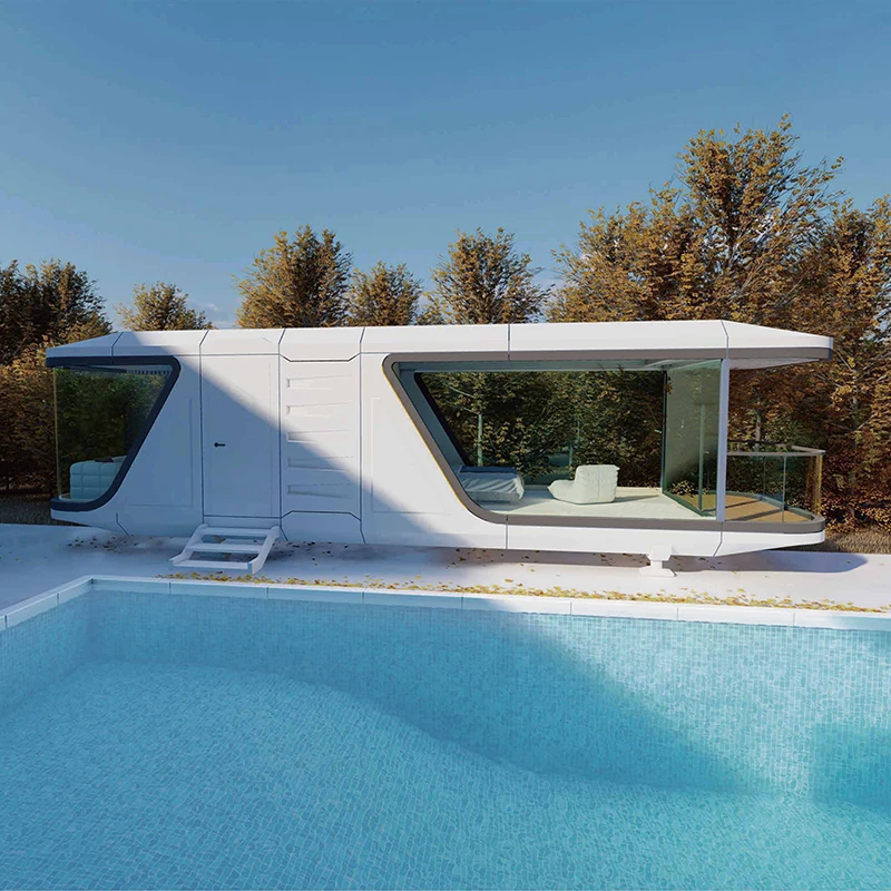 Space Capsule Mobile Home Prefabricated Modular Container with Kitchen for Hotels Cabins or Beds for Mobile Living