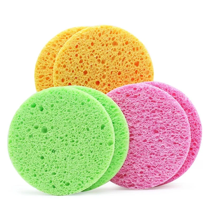 Natural Wood Pulp Sponge Cellulose Makeup Washing Sponge wholesale