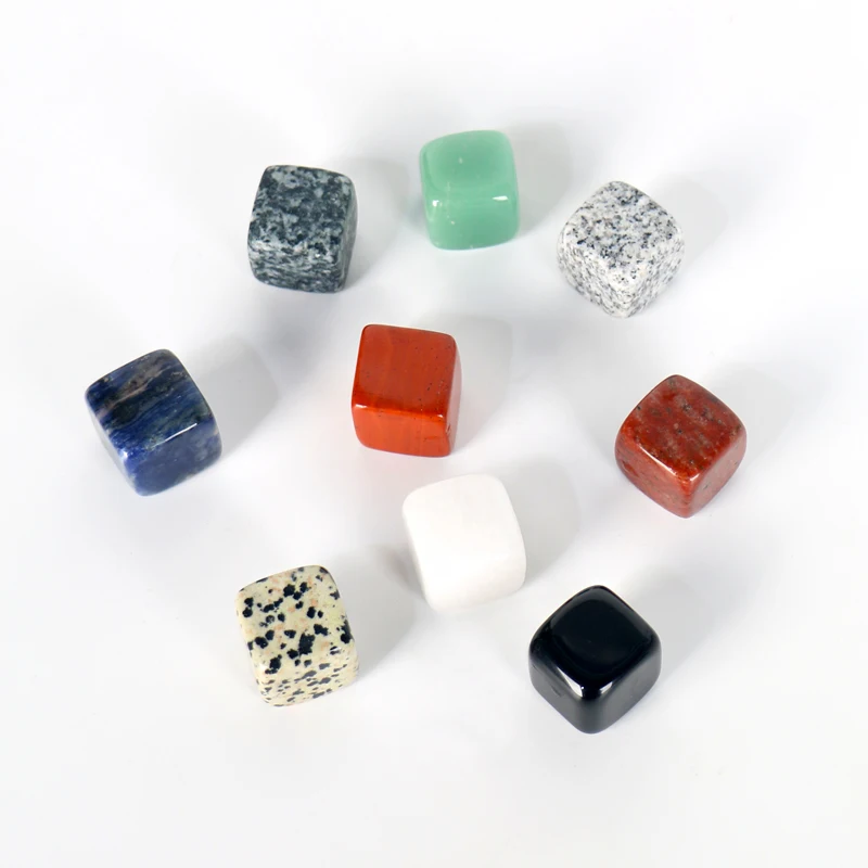 Hot Sale Natural Gemstones Tumble Stone Healing Stones Wine Stone Crystal Ice Cube For Sale