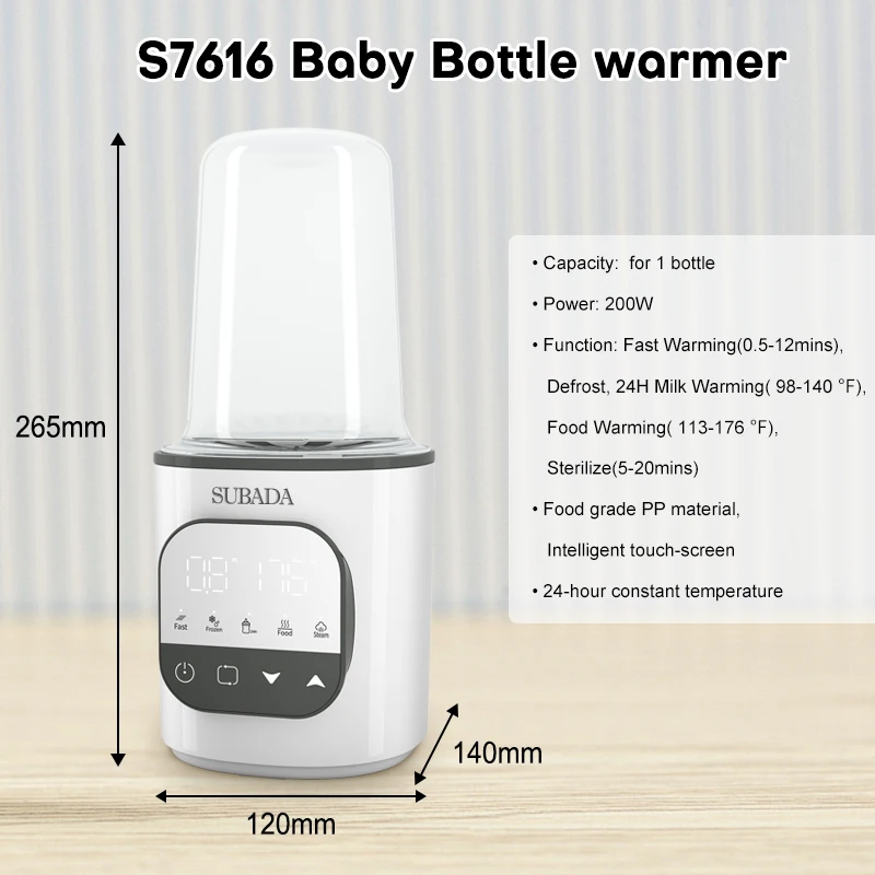 5 in 1  baby bottle warmer touch screen Baby Food Heater for Breast Milk or Formula defrost mute work  24 hours constant warming