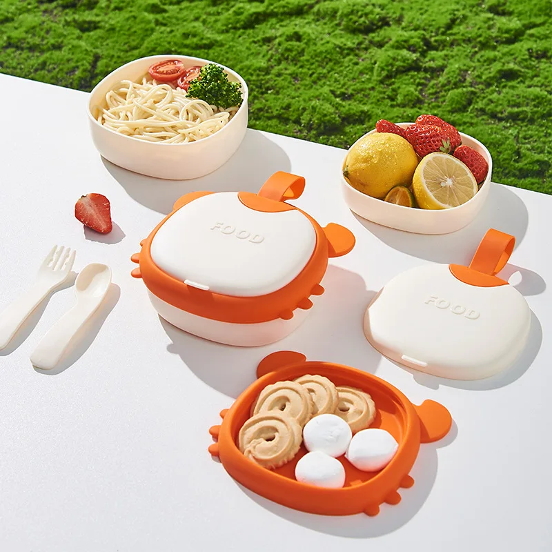 New Arrival 4 Compartments Microwave Leakproof Children Bento set School Cutlery Kids Lunch Box