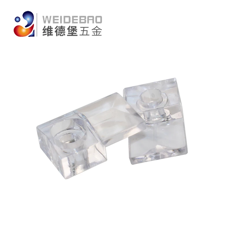 Weidebao Furniture Hardware Wardrobe Mirror Plastic Clip Mirror Fixing Buckle Fitting Glass Clamp Holder Glass Decorative Nail