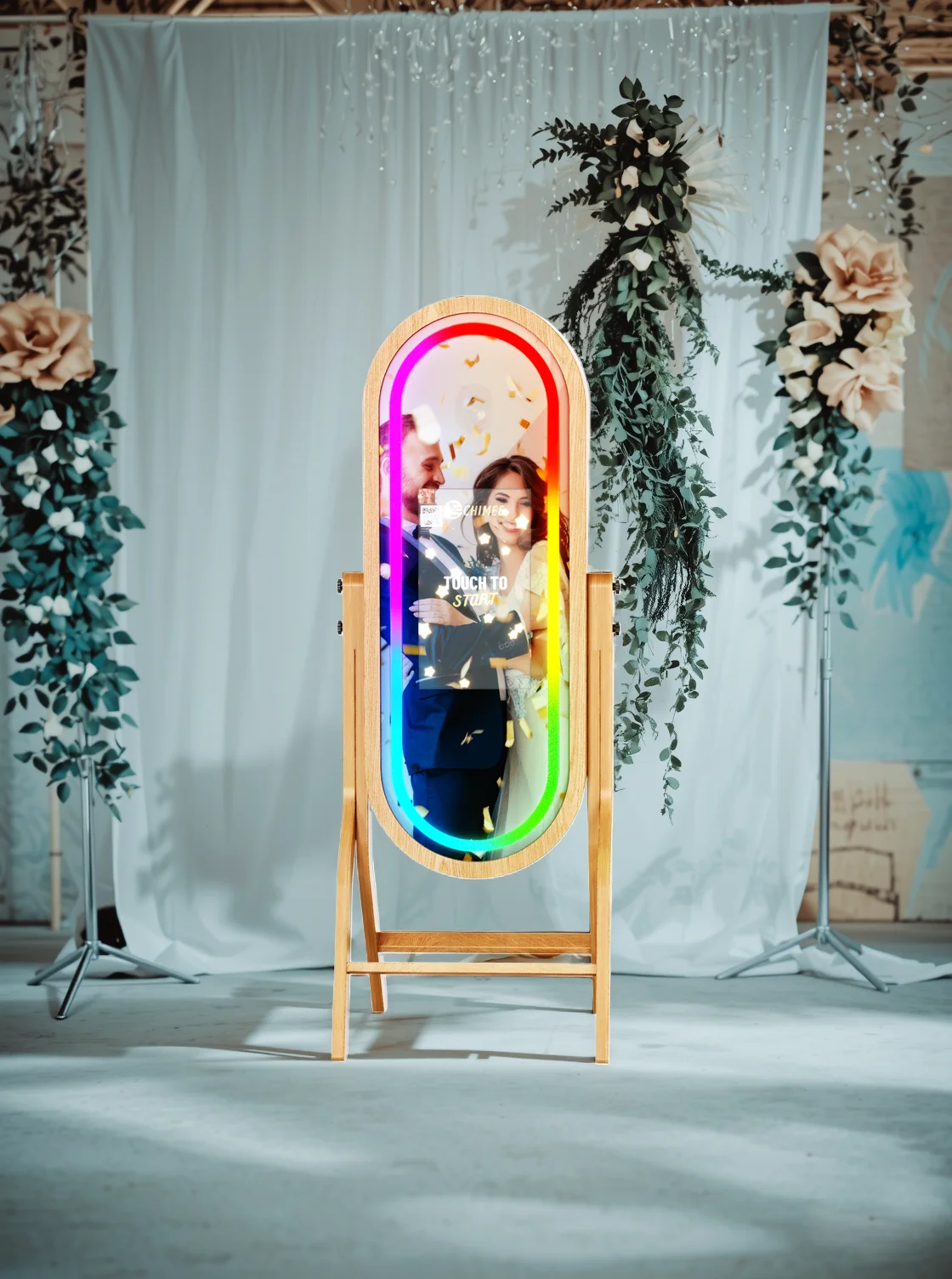 2025 Selfie Retro Photobooth Real Vintage Instant DSLR Wedding Wooden Photo Booth Machine With Printer and Camera