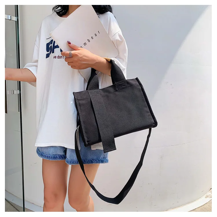 Cheap sublimation blank tote bag crossbody canvas handbag for women,women hand bags canvas,2021 black printed canvas beach bags