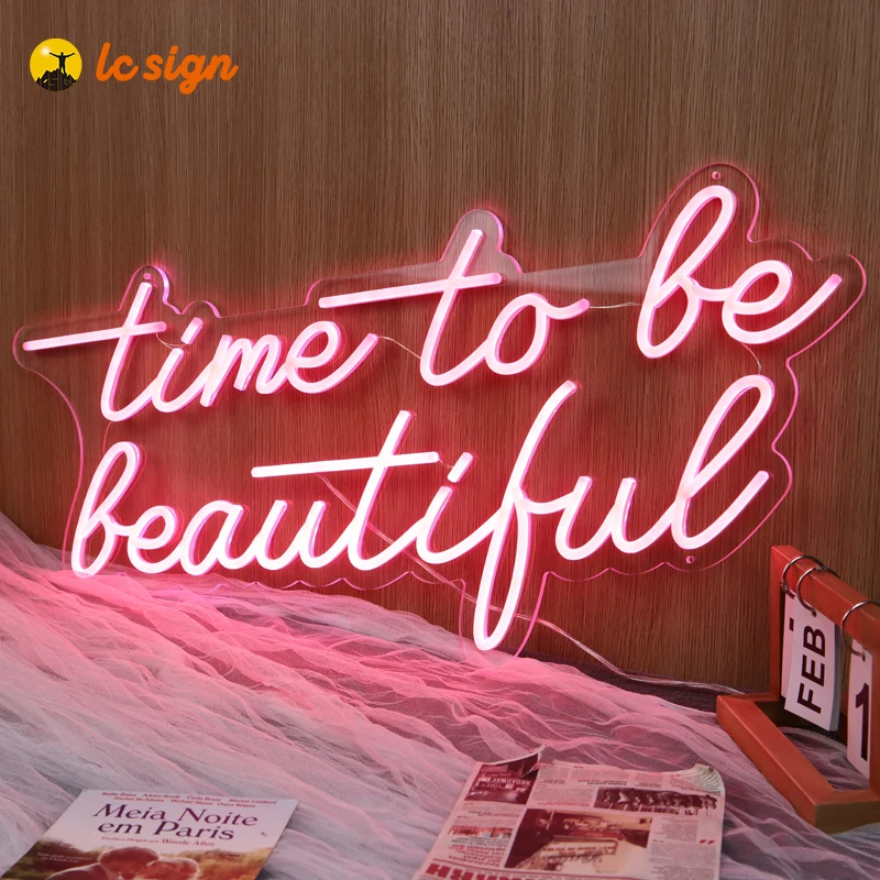 neon party accessories Pink 3D Art Wall-Mount Hang Up home neon lighting neon sign