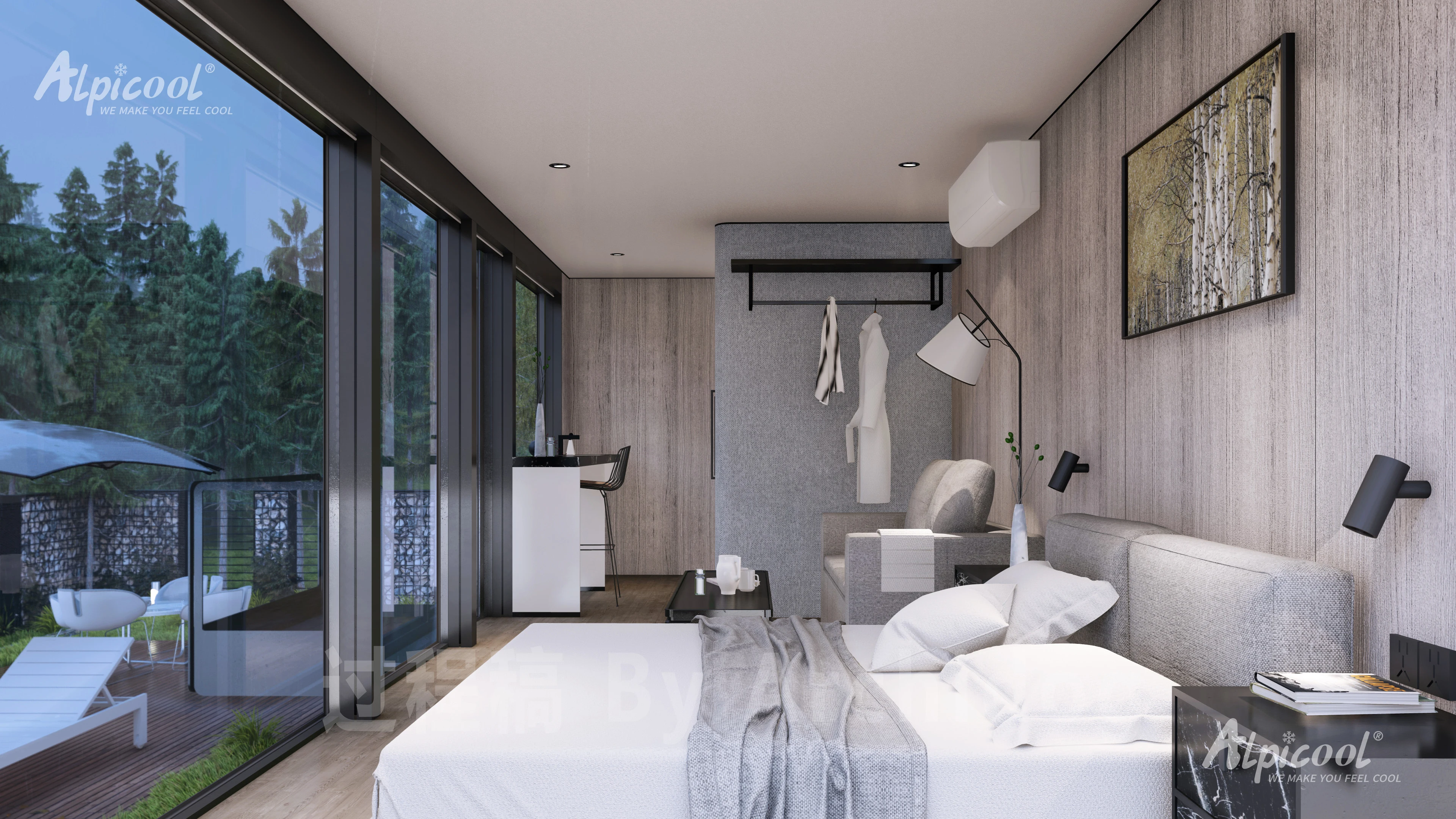 Panoramic floor-to-ceiling windows modular house mobile container house homes customize prefabricated house