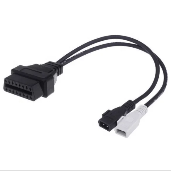2 x 2 to 16 Pin OBD2 Female Adapter Connector Diagnostic Cable 2x2 to OBDII 16 Pin Adapter  4 Pin Connector Cable For SKODA