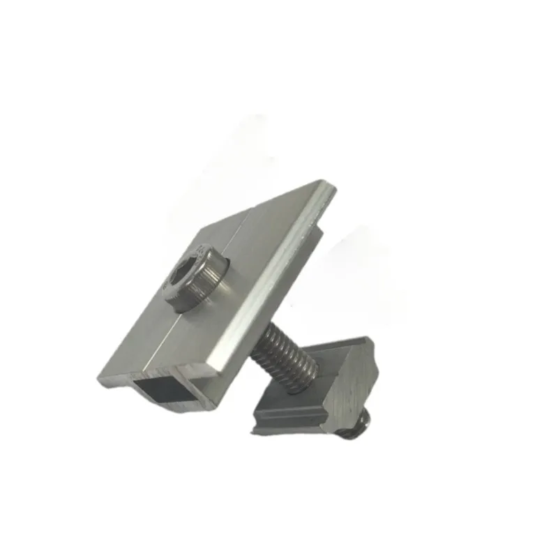 Factory Price Hollow-out Aluminum Mid Clamp for Solar PV Mounting System Solar Roof Clamp