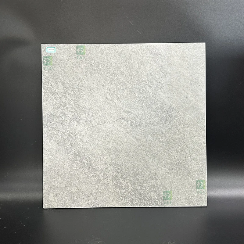 Full Body Rustic Tiles Matte Finished Light Gray Marble Design Porcelain Tiles 600x600mm