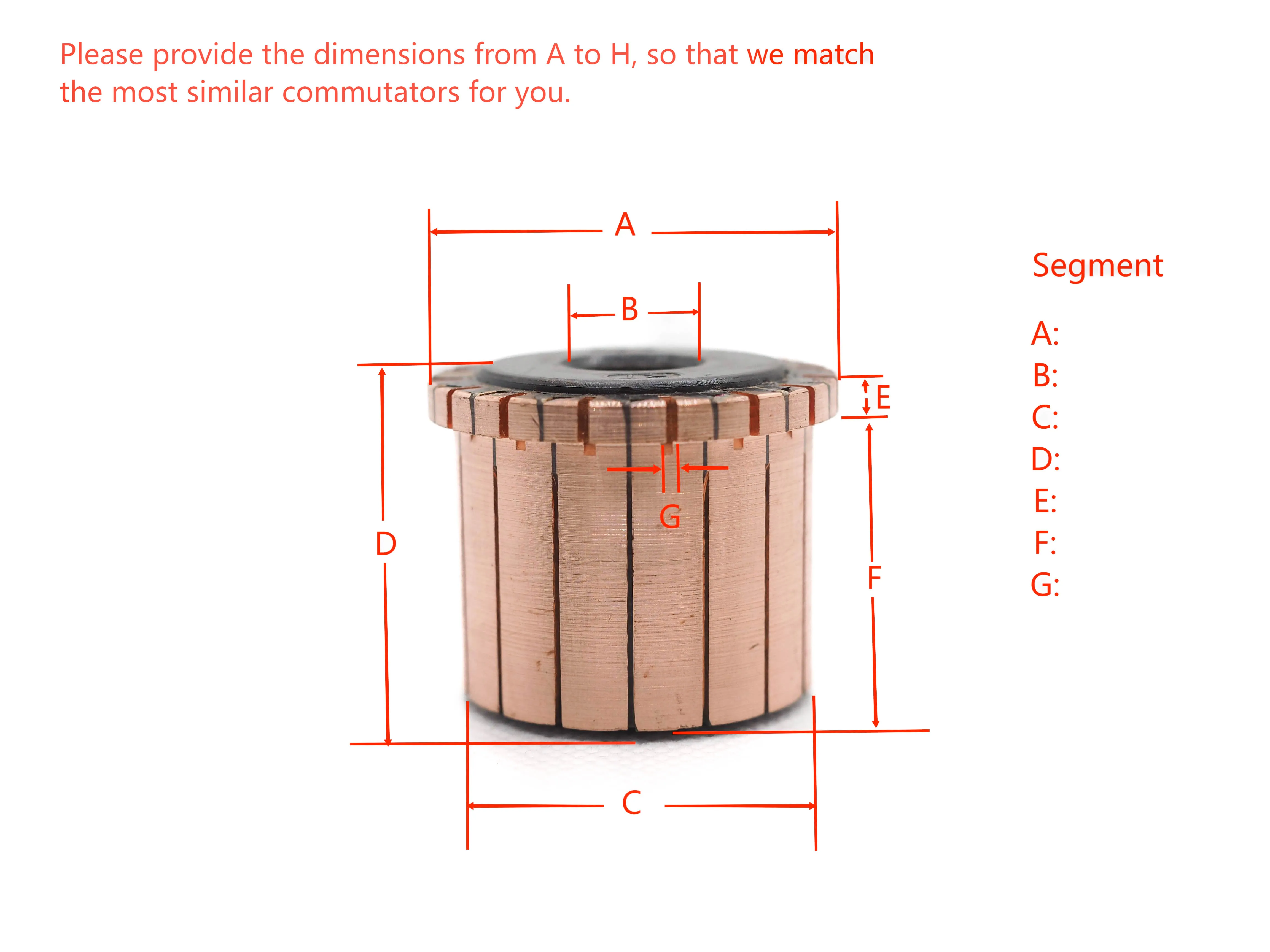 Customized Segments Commutator For Universal Motor