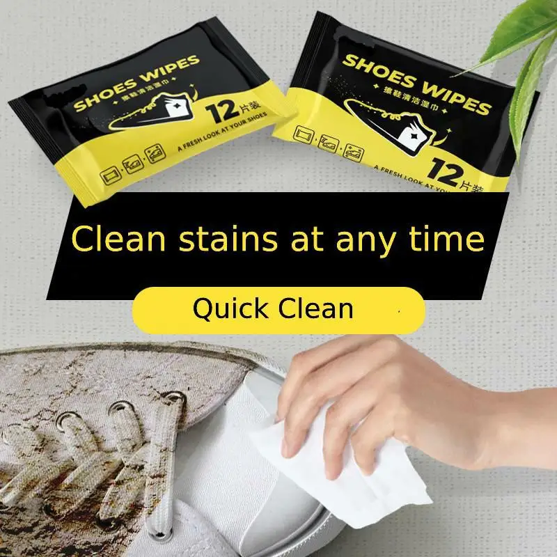 Multi-Purpose Shoe Cleaning Wipes  Magic White - Disposable Wipes for Quick Stain Removal without Water On-the-Go Shine